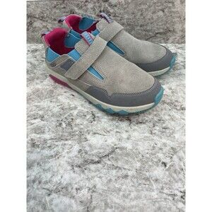 Merrell Free Roam Moc Sneakers Fuchsia Shoes Girls Kids Size 3.5 Gray Pink Blue